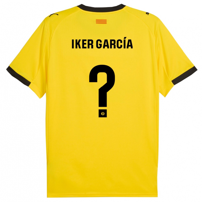 נשים כדורגל Iker García #0 צהוב שחור הרחק ג'רזי 2025/26