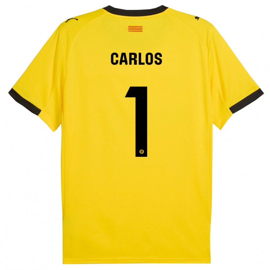 נשים כדורגל חואן קרלוס #1 צהוב שחור הרחק ג'רזי 2025/26