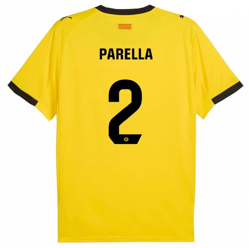 נשים כדורגל וירג׳יניה פארלה מרטי #2 צהוב שחור הרחק ג'רזי 2025/26