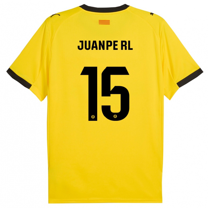 נשים כדורגל חואנפה #15 צהוב שחור הרחק ג'רזי 2025/26