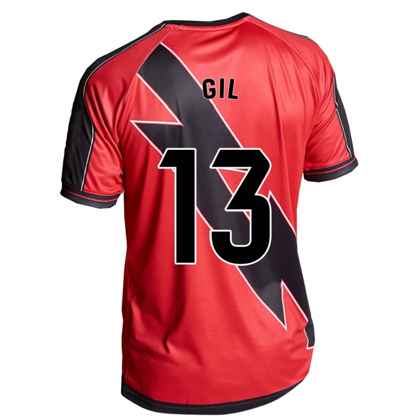 נשים כדורגל Juanpe Gil #13 אדום שחור הרחק ג'רזי 2025/26