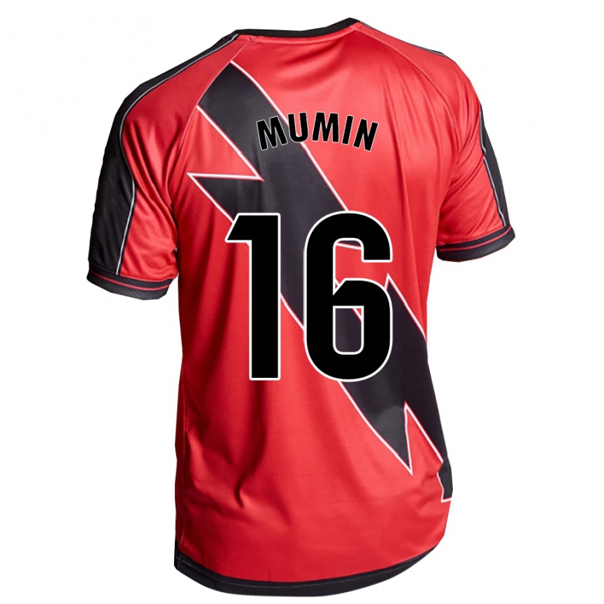 נשים כדורגל עבדול מומין #16 אדום שחור הרחק ג'רזי 2025/26