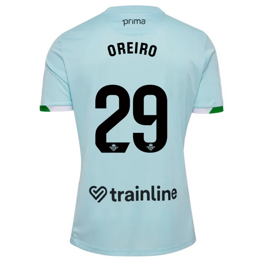 נשים כדורגל Jorge Oreiro #29 תכלת ירוק הרחק ג'רזי 2025/26