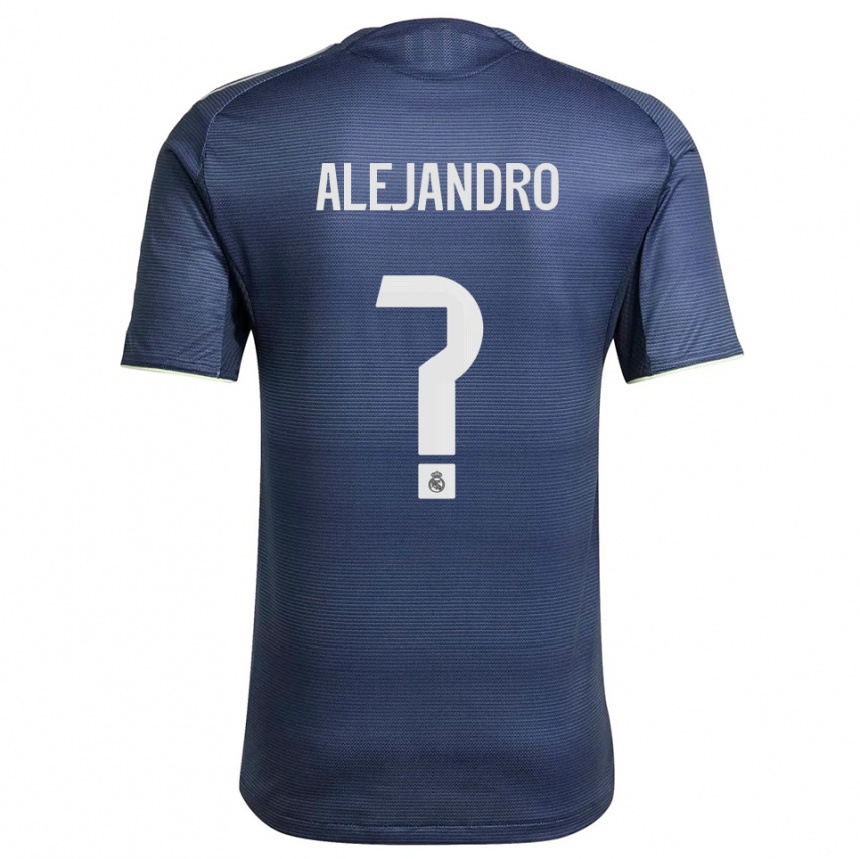 נשים כדורגל Alejandro Hernández #0 כחול נייבי כסוף הרחק ג'רזי 2025/26