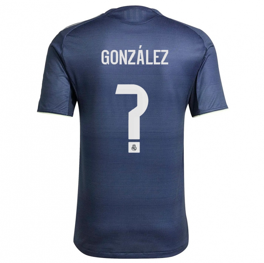נשים כדורגל Daniel González #0 כחול נייבי כסוף הרחק ג'רזי 2025/26