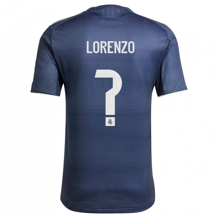 נשים כדורגל לורנצו סאנצ'ז #0 כחול נייבי כסוף הרחק ג'רזי 2025/26