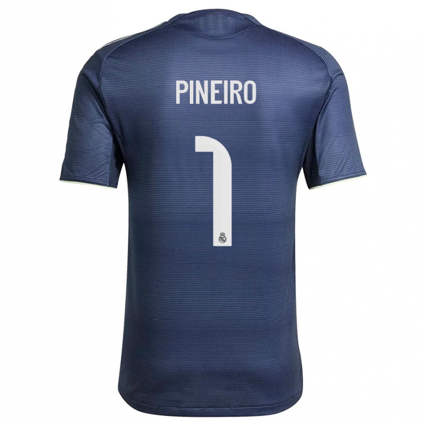 נשים כדורגל דייגו פיניירו #1 כחול נייבי כסוף הרחק ג'רזי 2025/26 נשים כדורגל דייגו פיניירו #1 כחול נייבי כסוף הרחק ג'רזי 2025/26