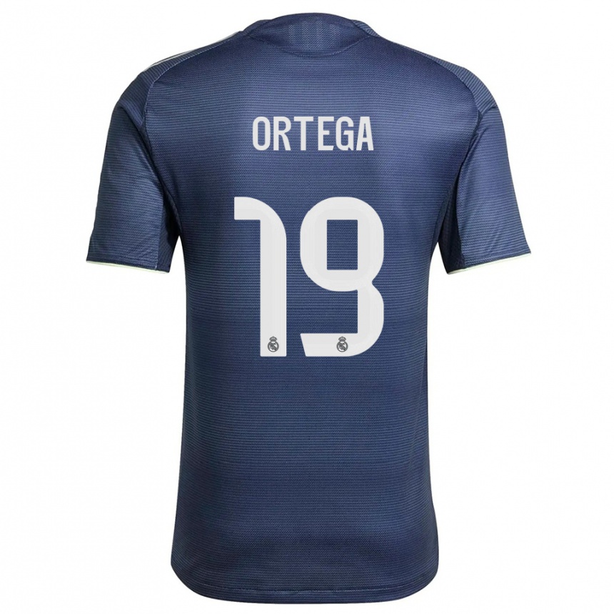 נשים כדורגל Jacobo Ortega #19 כחול נייבי כסוף הרחק ג'רזי 2025/26