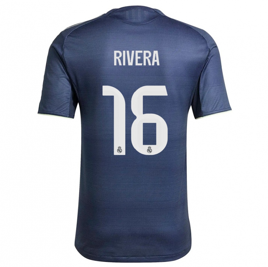 נשים כדורגל Pol Rivera #16 כחול נייבי כסוף הרחק ג'רזי 2025/26