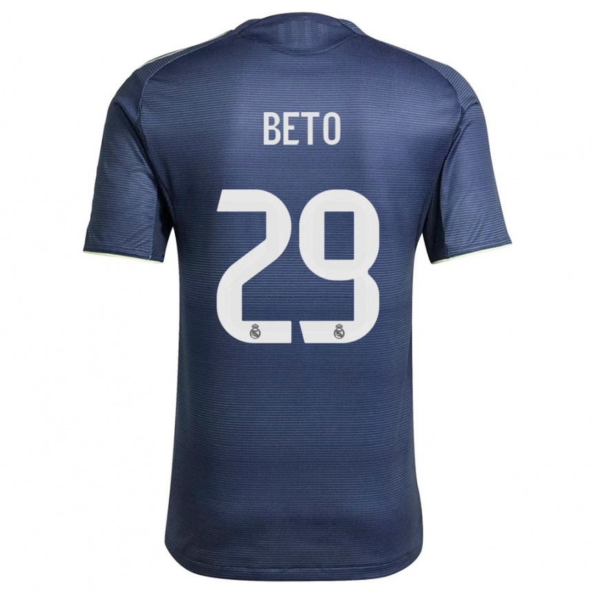 נשים כדורגל Beto Martínez #29 כחול נייבי כסוף הרחק ג'רזי 2025/26