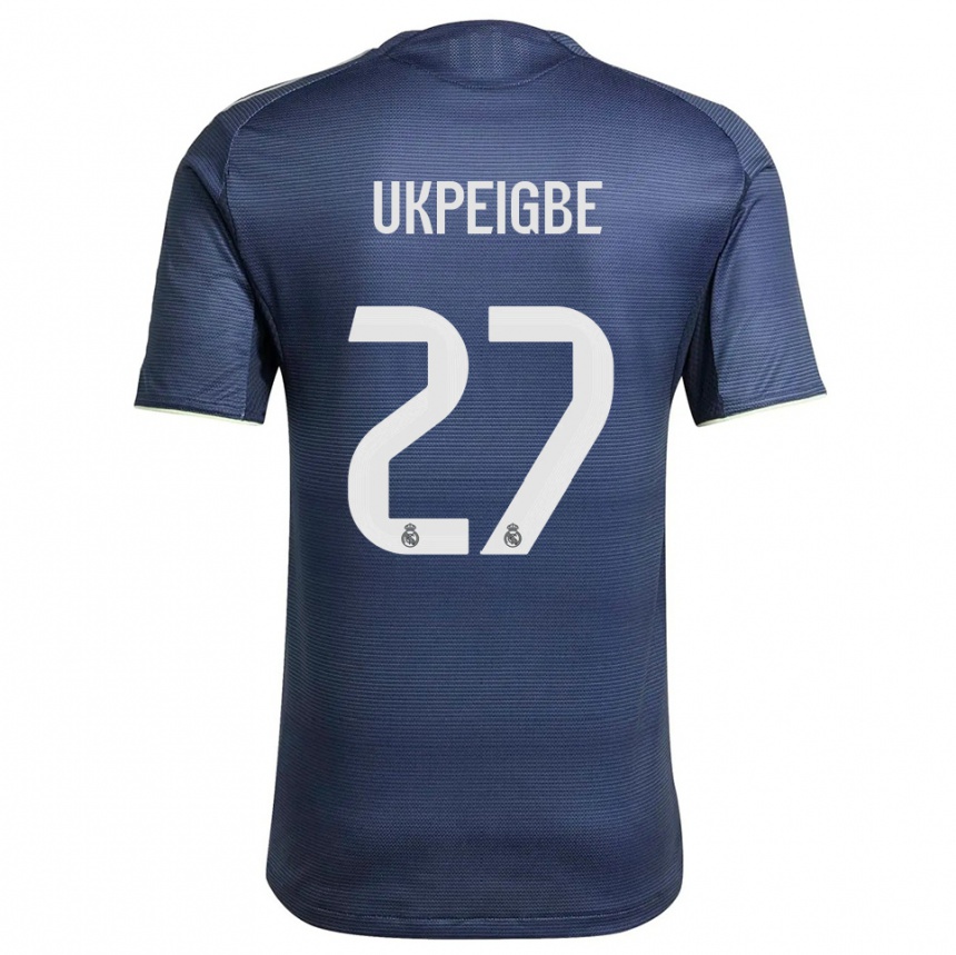 נשים כדורגל Melvin Ukpeigbe #27 כחול נייבי כסוף הרחק ג'רזי 2025/26