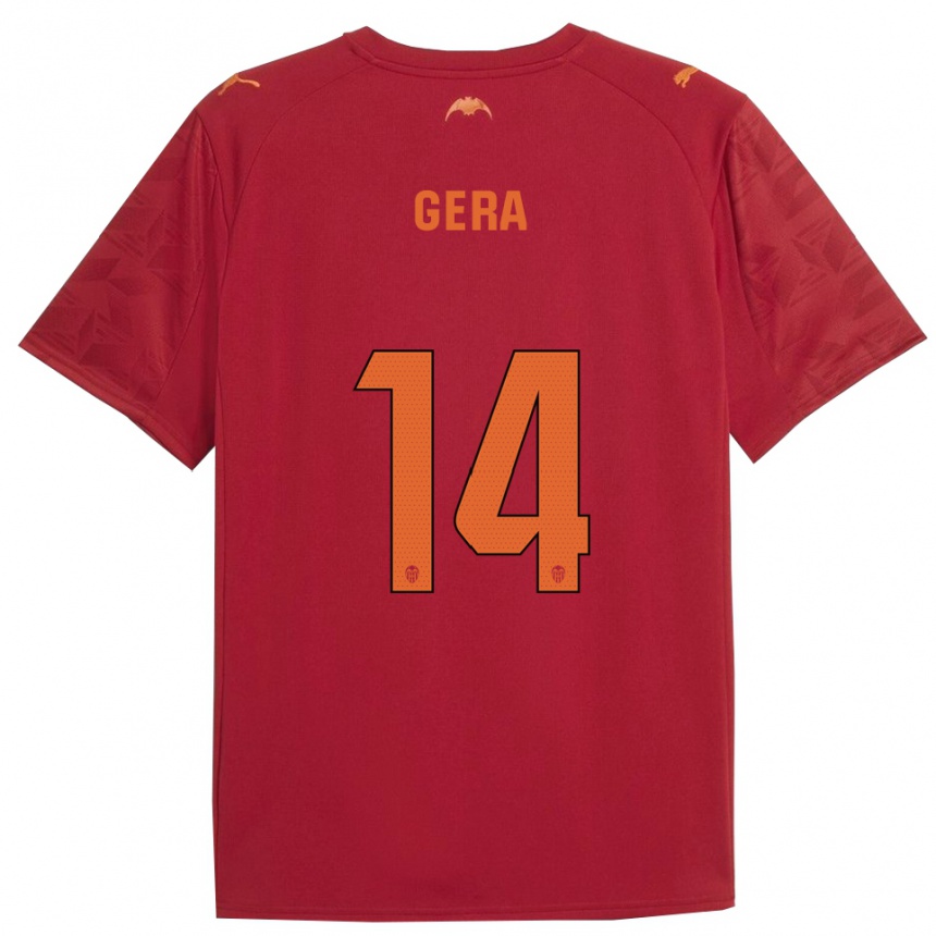 נשים כדורגל Alin Gera #14 אדום כתום הרחק ג'רזי 2025/26