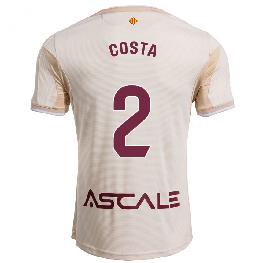 נשים כדורגל לוגאן קוסטה #2 לבן שמנת בורדו הרחק ג'רזי 2025/26