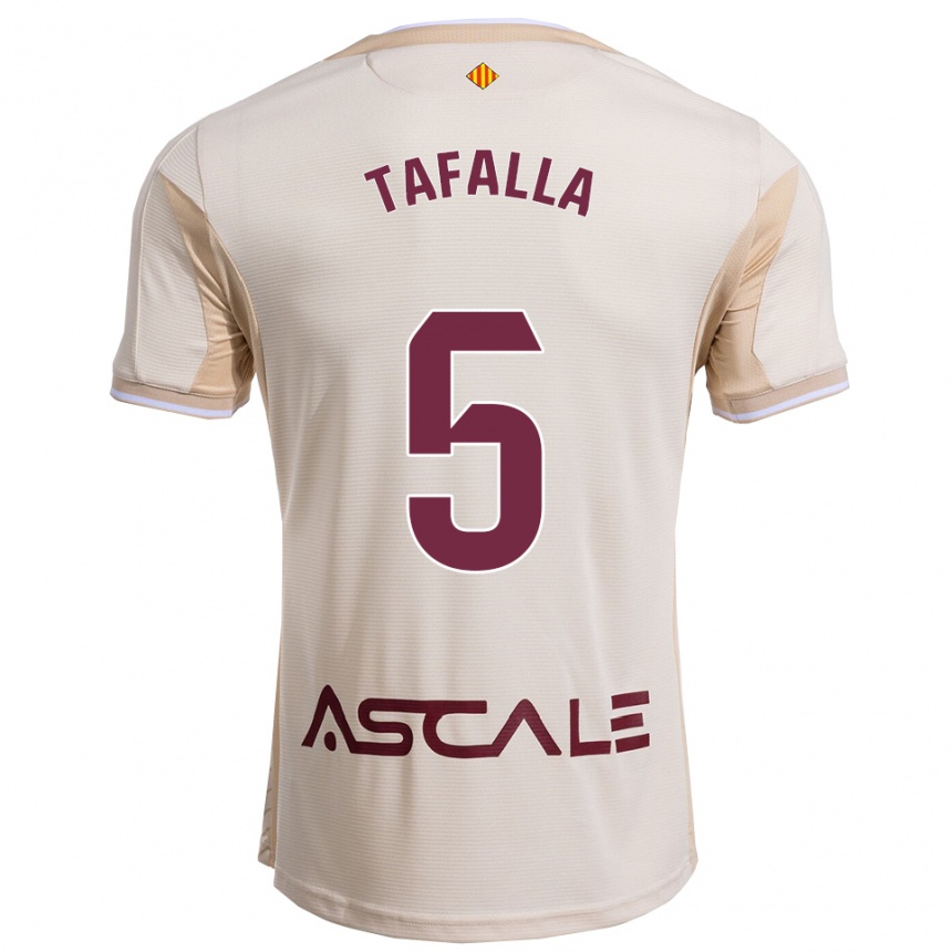 נשים כדורגל Fran Tafalla #5 לבן שמנת בורדו הרחק ג'רזי 2025/26