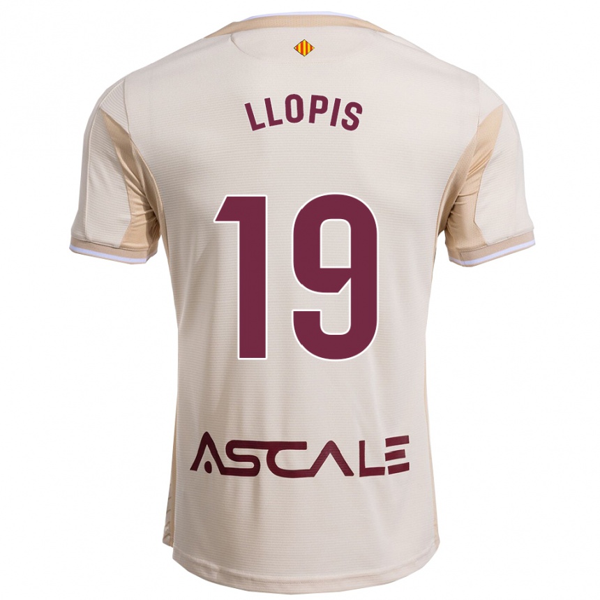 נשים כדורגל Seydou Llopis #19 לבן שמנת בורדו הרחק ג'רזי 2025/26