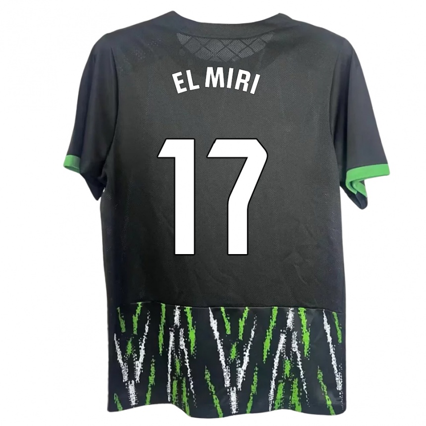 נשים כדורגל Walid El Miri #17 שחור ירוק הרחק ג'רזי 2025/26