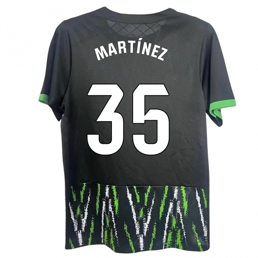 נשים כדורגל Antonio Martínez #35 שחור ירוק הרחק ג'רזי 2025/26