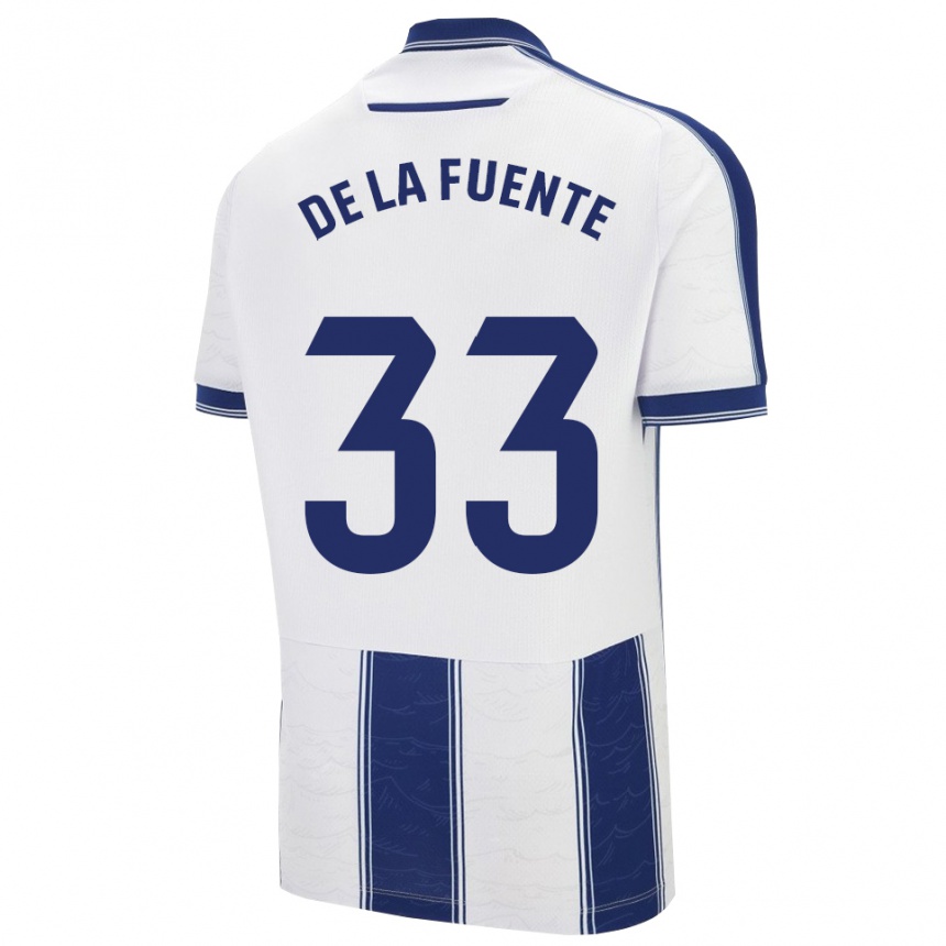 נשים כדורגל Alba De La Fuente #33 כחול נייבי לבן הרחק ג'רזי 2025/26