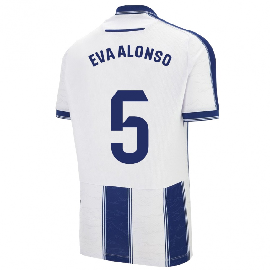נשים כדורגל Eva Alonso #5 כחול נייבי לבן הרחק ג'רזי 2025/26