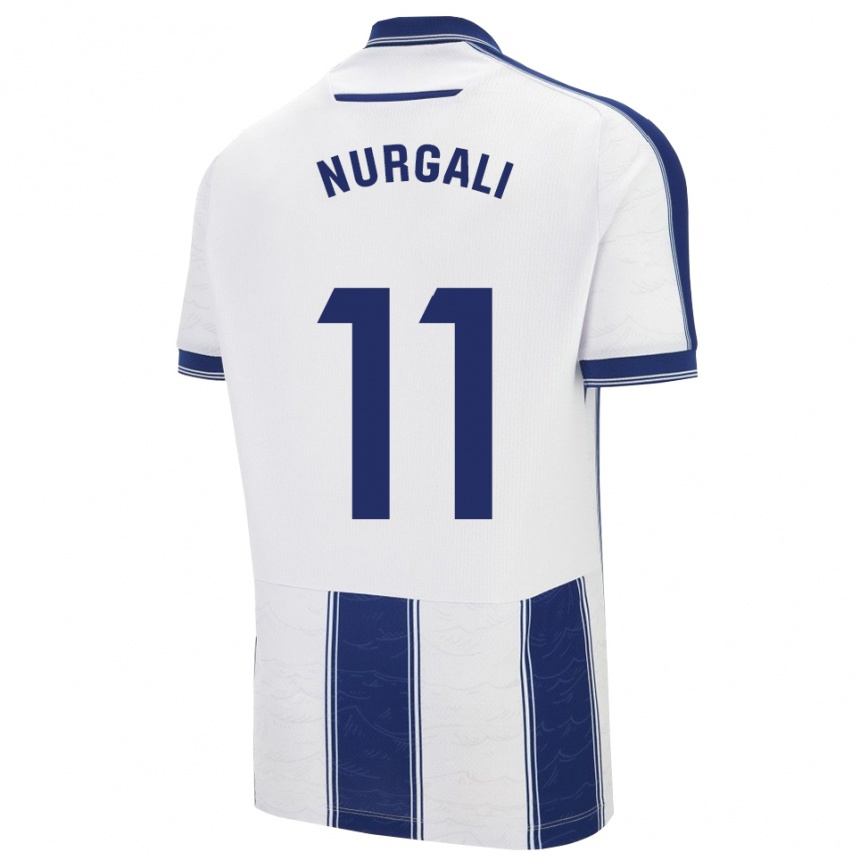 נשים כדורגל Aldiyar Nurgali #11 כחול נייבי לבן הרחק ג'רזי 2025/26