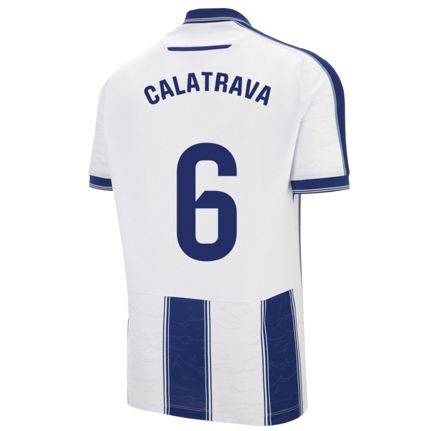 נשים כדורגל Alberto Calatrava #6 כחול נייבי לבן הרחק ג'רזי 2025/26