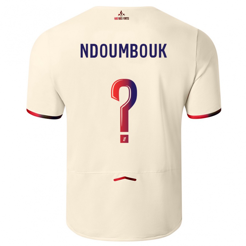 נשים כדורגל מרליס נגו נדומבוק #0 לבן שמנת אדום הרחק ג'רזי 2025/26