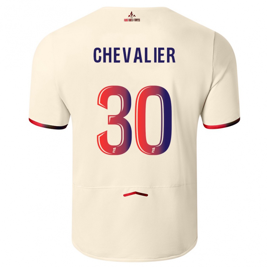 נשים כדורגל לוקאס שבלייה #30 לבן שמנת אדום הרחק ג'רזי 2025/26