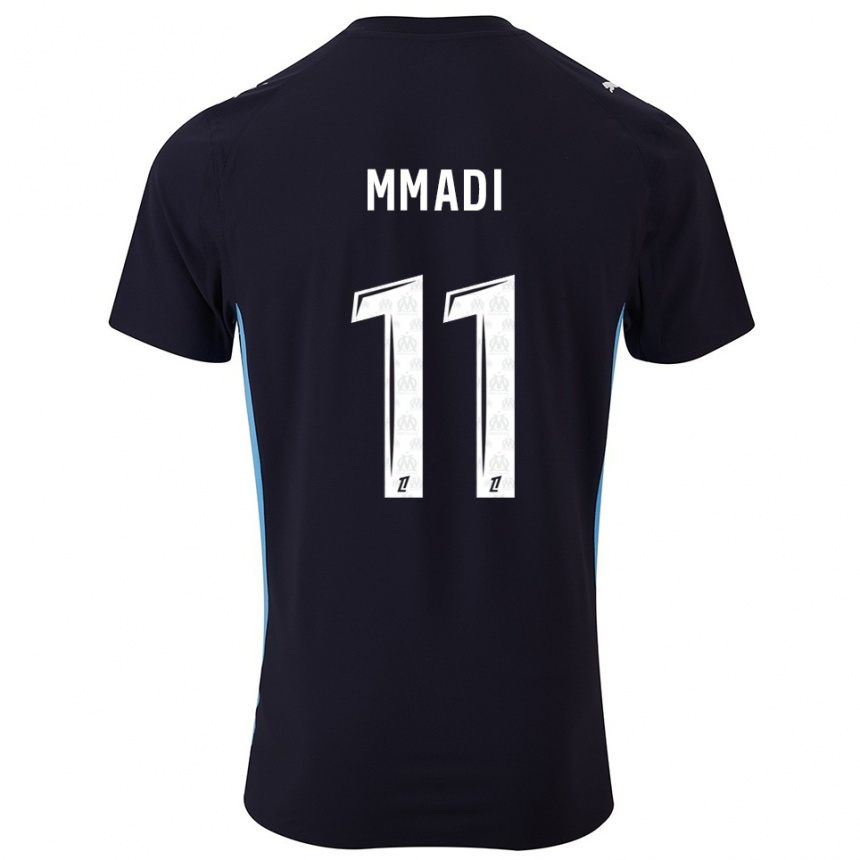 נשים כדורגל Tadjidine Mmadi #11 שחור תכלת הרחק ג'רזי 2025/26