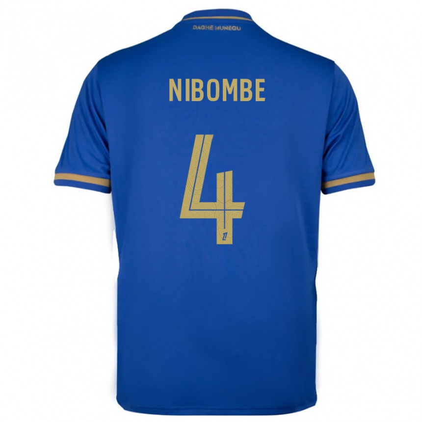נשים כדורגל Samuel Nibombe #4 כחול זהב הרחק ג'רזי 2025/26