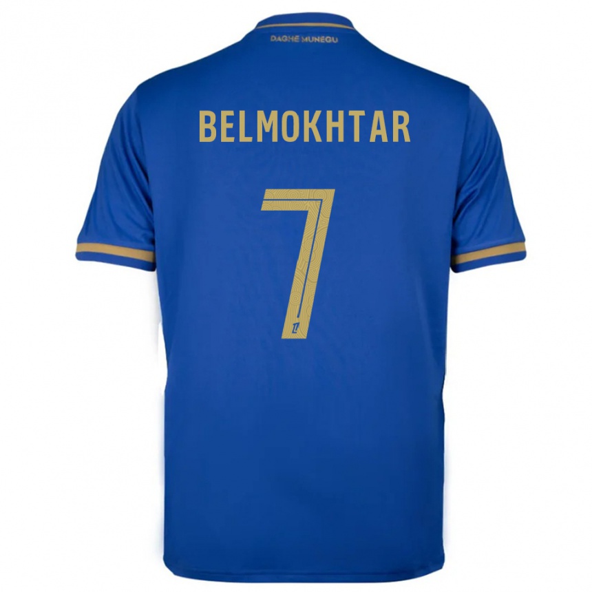 נשים כדורגל Ilies Belmokhtar #7 כחול זהב הרחק ג'רזי 2025/26