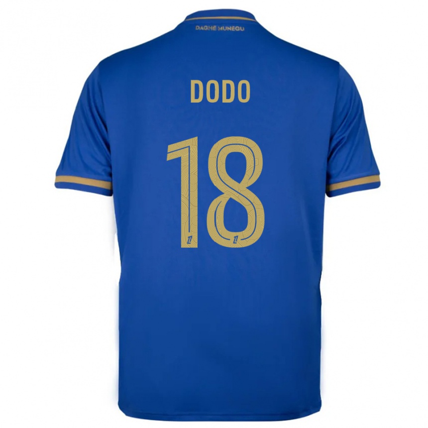 נשים כדורגל Yannick Dodo #18 כחול זהב הרחק ג'רזי 2025/26
