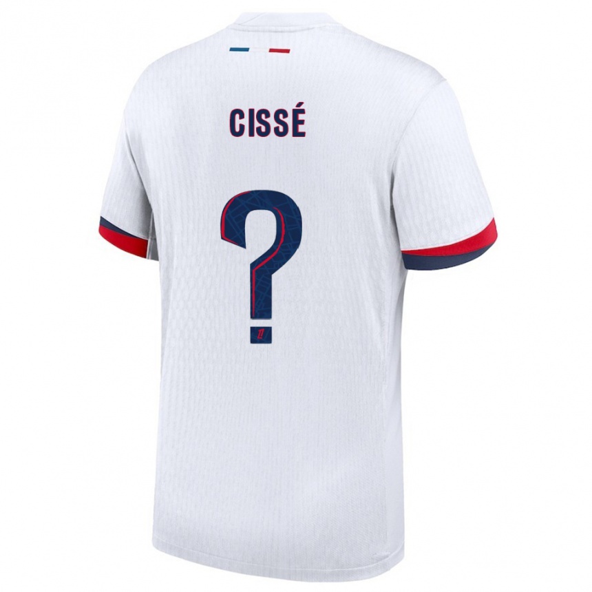 נשים כדורגל Mory Cissé #0 לבן אדום הרחק ג'רזי 2025/26