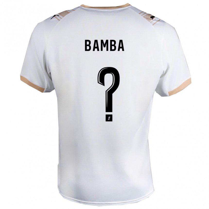 נשים כדורגל Mohamed Bamba #0 לבן שחור הרחק ג'רזי 2025/26