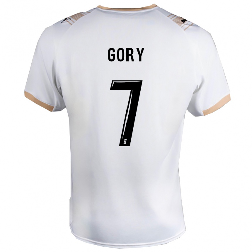 נשים כדורגל Abdoulaye Gory #7 לבן שחור הרחק ג'רזי 2025/26