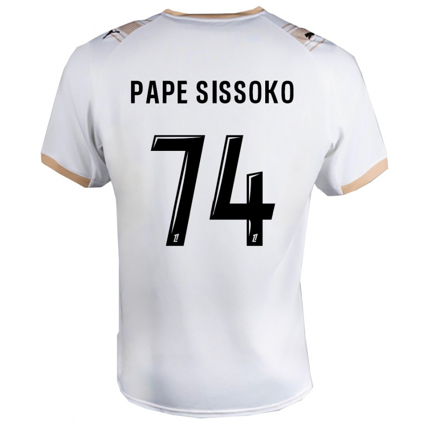 נשים כדורגל Niama Pape Sissoko #74 לבן שחור הרחק ג'רזי 2025/26