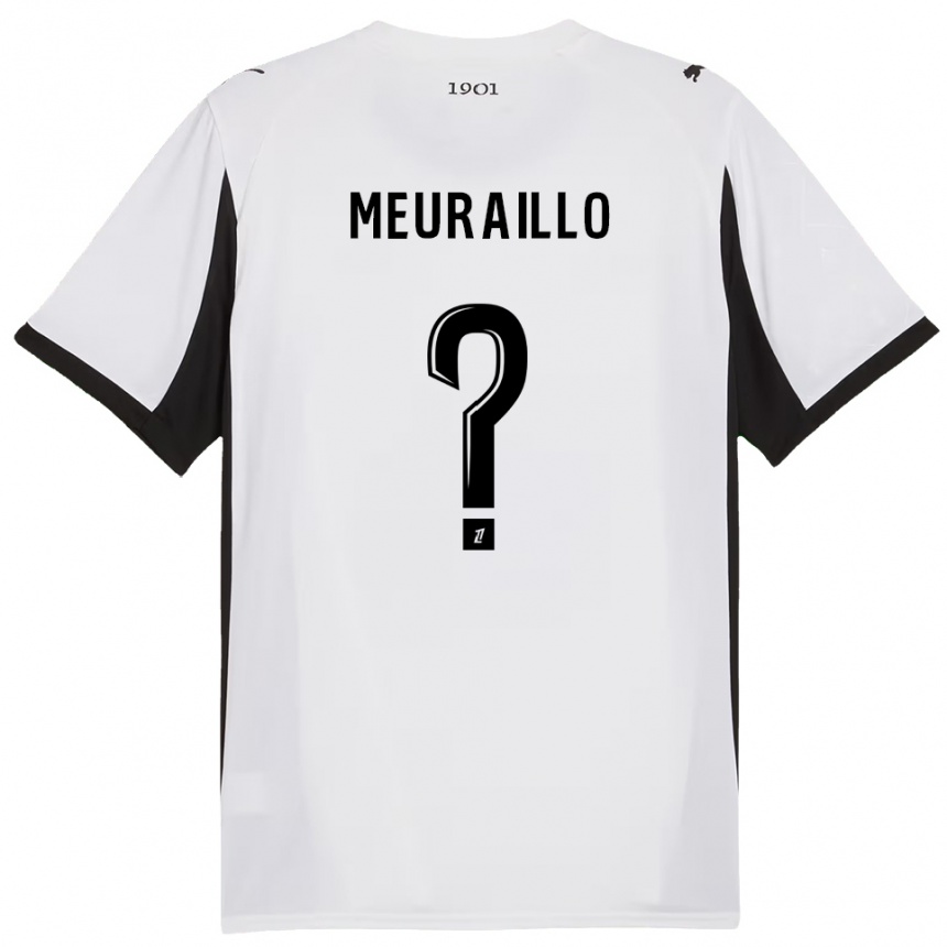 נשים כדורגל Thâo Mouapa Mwa Meuraillo #0 לבן שחור הרחק ג'רזי 2025/26