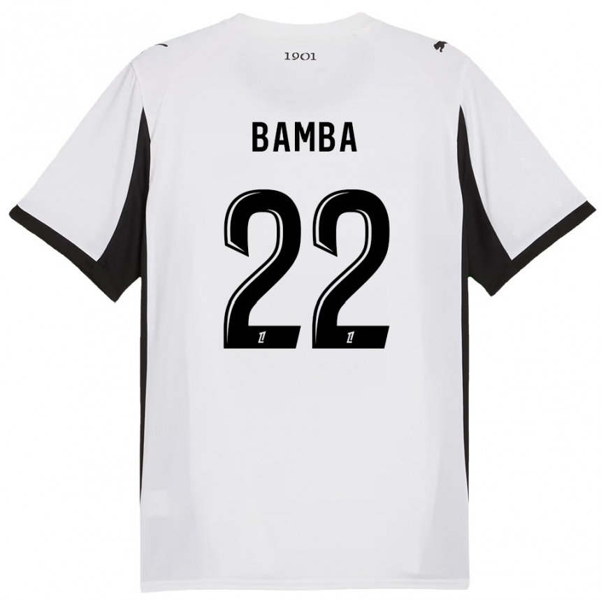 נשים כדורגל רעין במבה #22 לבן שחור הרחק ג'רזי 2025/26