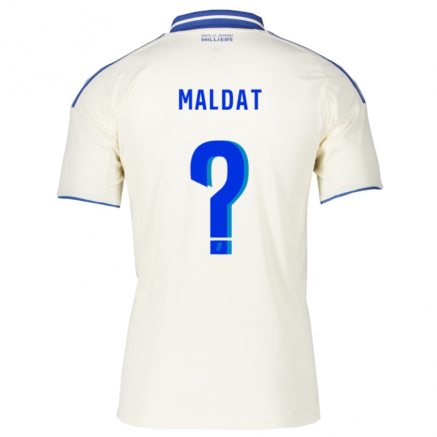 נשים כדורגל Timothé Maldat #0 שמפניה כחול הרחק ג'רזי 2025/26
