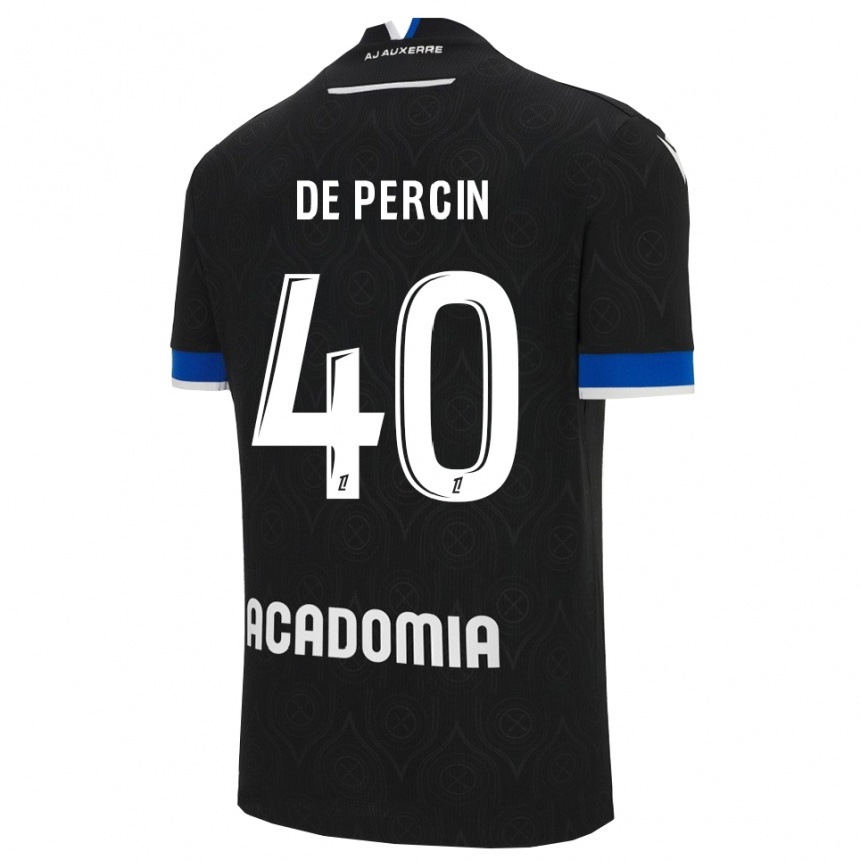 נשים כדורגל תיאו דה פרסין #40 שחור לבן הרחק ג'רזי 2025/26