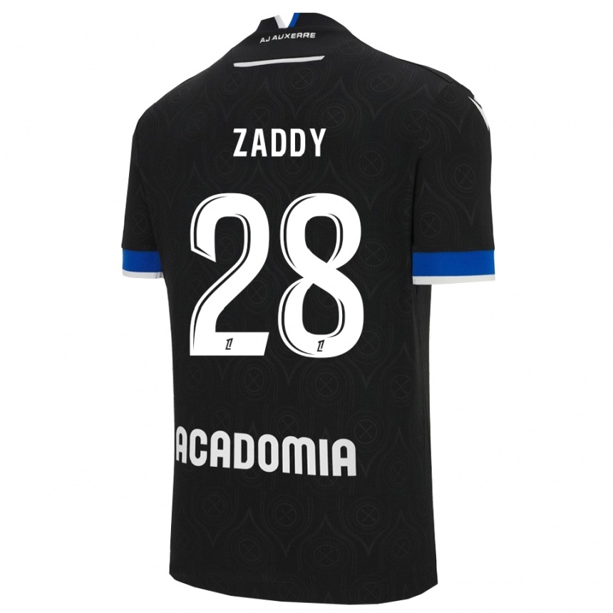 נשים כדורגל Yvan Zaddy #28 שחור לבן הרחק ג'רזי 2025/26