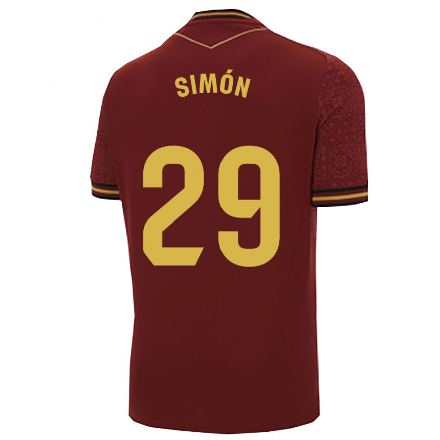 נשים כדורגל Luis Simón #29 בורדו זהב הרחק ג'רזי 2025/26