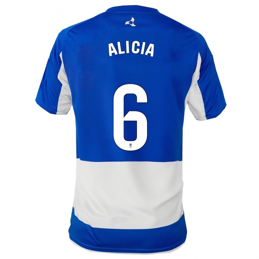 נשים כדורגל אלישיה #6 כחול לבן הרחק ג'רזי 2025/26
