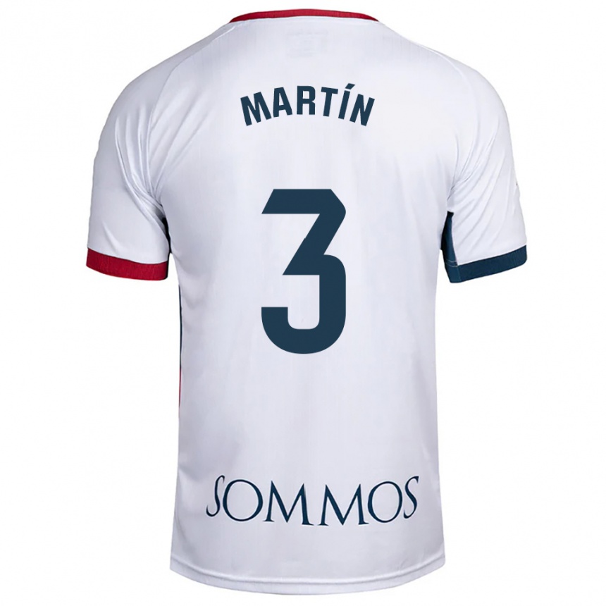 נשים כדורגל Jordi Martín #3 לבן אדום הרחק ג'רזי 2025/26