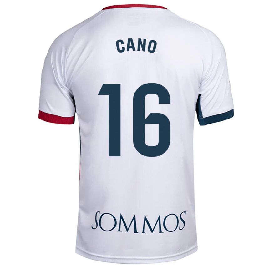 נשים כדורגל Juan Cano #16 לבן אדום הרחק ג'רזי 2025/26