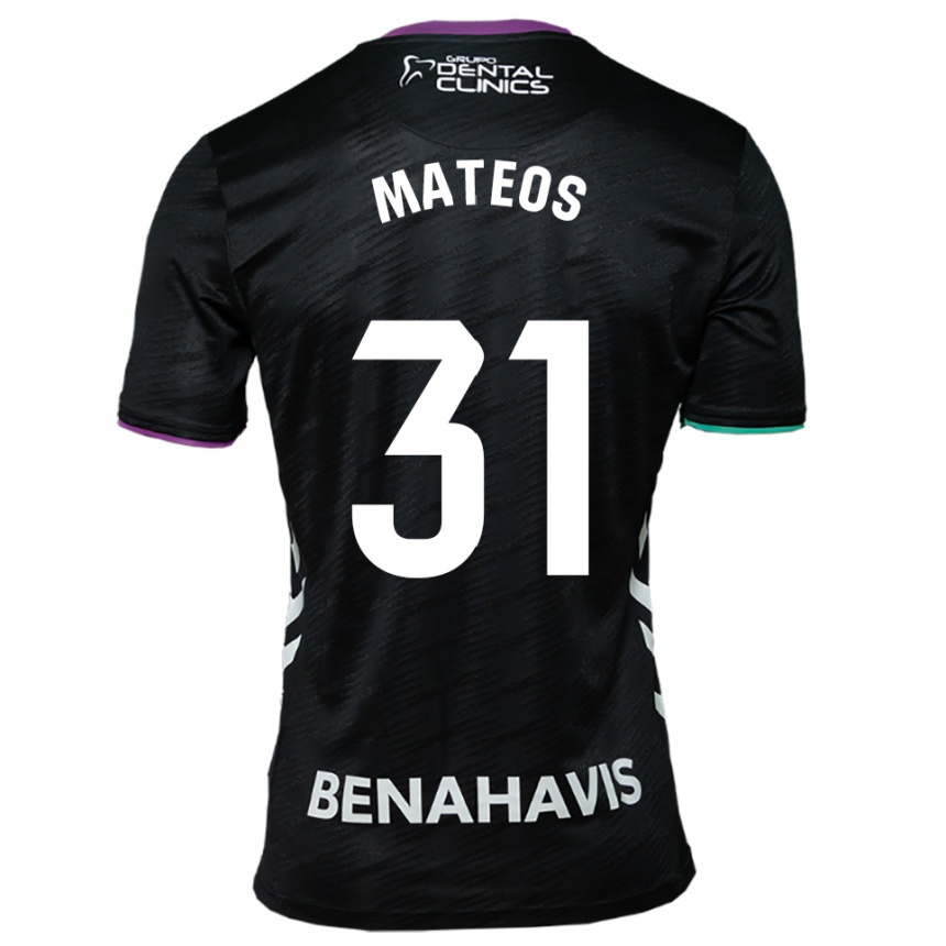 נשים כדורגל Álex Mateos #31 שחור סגול ירוק הרחק ג'רזי 2025/26