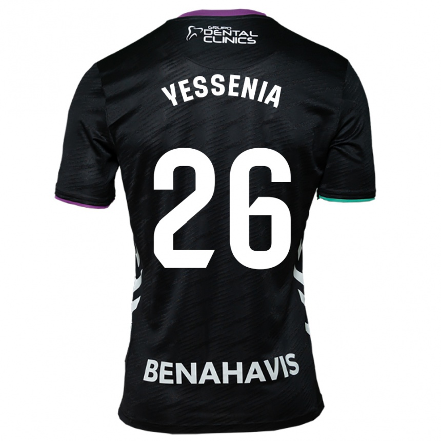 נשים כדורגל Yessenia Alcaide Martin #26 שחור סגול ירוק הרחק ג'רזי 2025/26