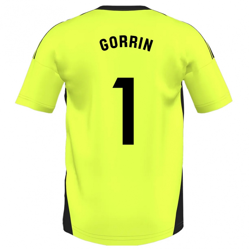 נשים כדורגל Ale Gorrin #1 צהוב פלואורסצנטי הרחק ג'רזי 2025/26