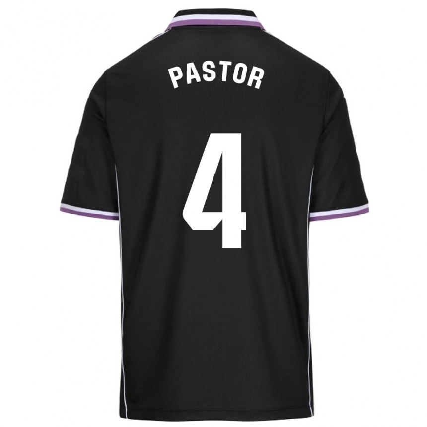 נשים כדורגל Alba Pastor Rodríguez #4 סגול שחור הרחק ג'רזי 2025/26