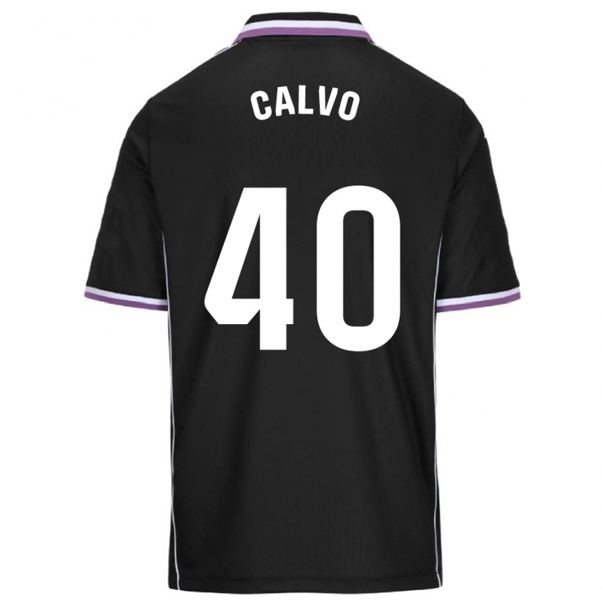 נשים כדורגל Hugo Calvo #40 סגול שחור הרחק ג'רזי 2025/26