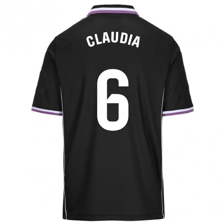 נשים כדורגל Claudia Gómez Villagrá #6 סגול שחור הרחק ג'רזי 2025/26